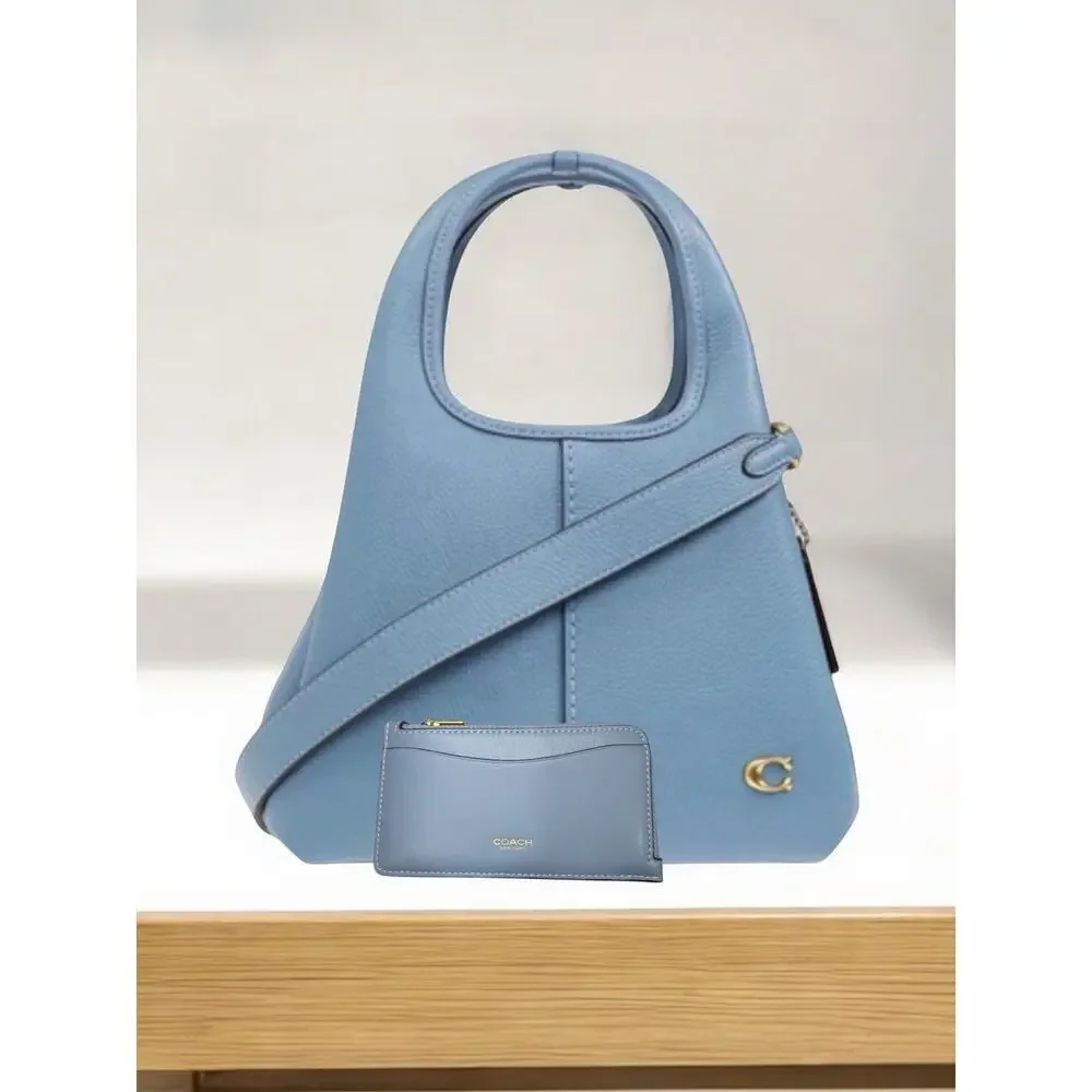 NWT Coach CM545 Pebble Leather Lana 23 Shoulder Bag & NY Zip Card Case